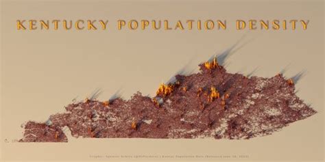 Kentucky population density map.by @MrPecners - VisionViral.com