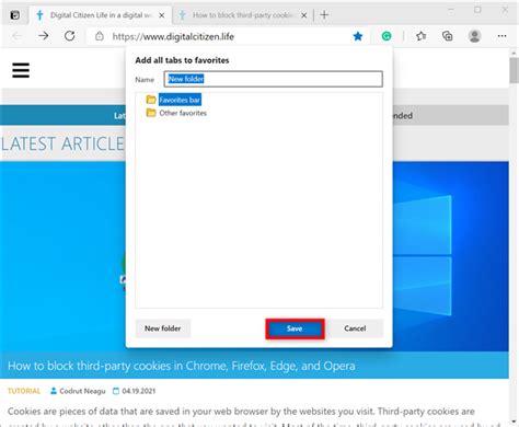 Microsoft Edge Floating Tabs