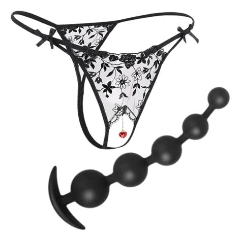 Kit Plug Anal Bolas Chinas Fetish Con Tanga Sexy Encaje Fina MercadoLibre