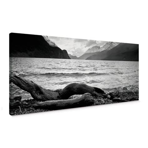 Alu Dibond Mit Silbereffekt Log And Lake Von K L Wall Art Wall Art De