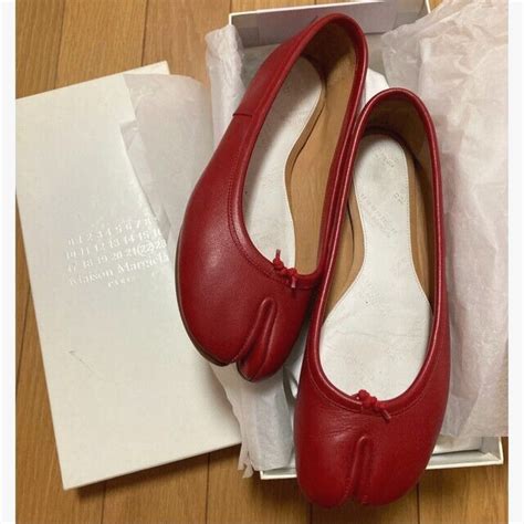 Maison Margiela Tabi Ballet Shoes Leather Flat Pumps Gem