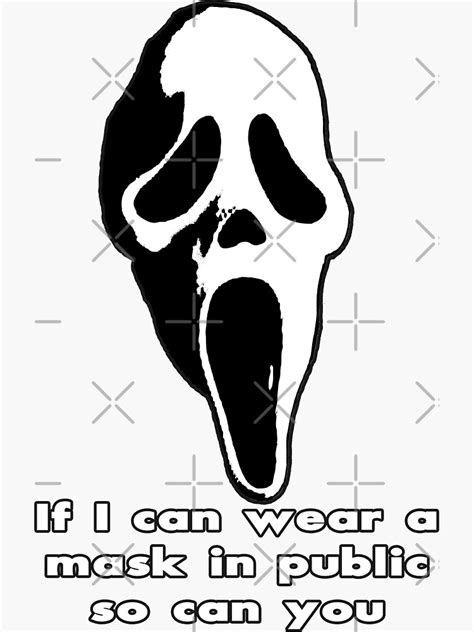 "Funny Scream Mask Wearing" Sticker for Sale by autoboxdesign | Redbubble