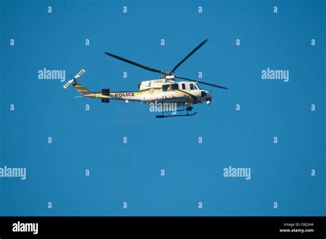 Police Helicopter Quebec Canada Stock Photo - Alamy