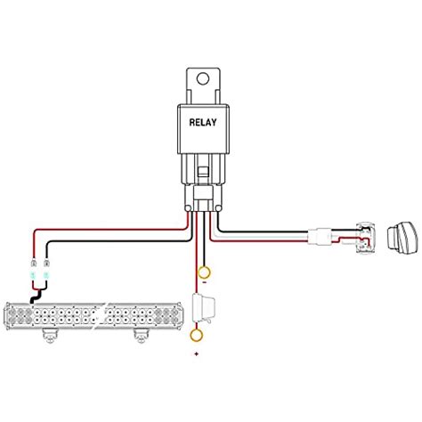 Nilight 10019W LED Light Bar Wiring Harness Kit 12AWG Heavy Duty 12V