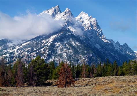 Fonds Decran Parc Montagnes Rock Chuck Peak Grand Teton Usa Wyoming