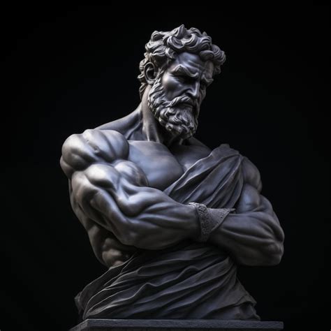 Premium Photo Stoic Man Statue Strong Stoic Man