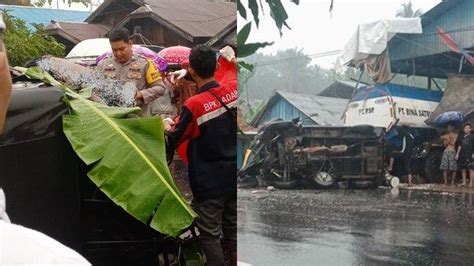 Kecelakaan Maut Hari Ini Satu Orang Tewas Mobil Pikap Tabrakan Dengan