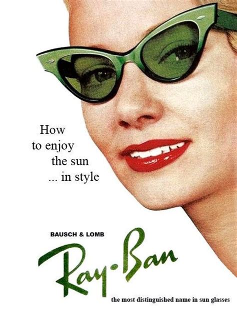 Kitschy 1950s Ray Ban Sunglasses Advertisement A3 Poster Reprint