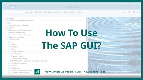 Comment Utiliser Sap Gui