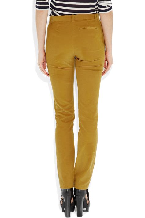 Lyst Apc Cotton Corduroy Pants In Yellow