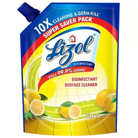 Lizol Disinfectant Surface Cleaner Citrus Pouch Buy Lizol