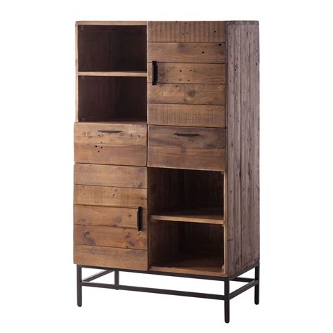 Tall Cabinet Storage Locker Storage Recycled Metal Modern Rustic