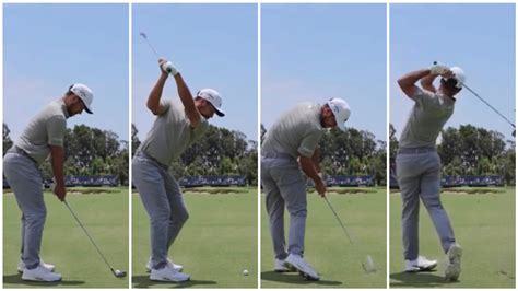 Xander Schauffele Iron Swing Slowmotion Front And Back View Youtube