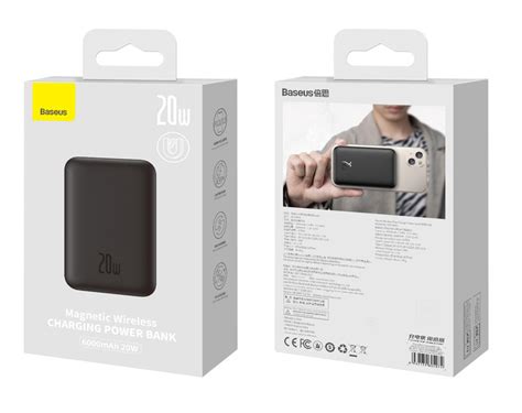 Baseus Magnetic Mini Power Bank 6000mAh 20W z ładowaniem