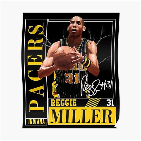 Reggie Miller Choke Sign Basketball Legend Player Signature S S