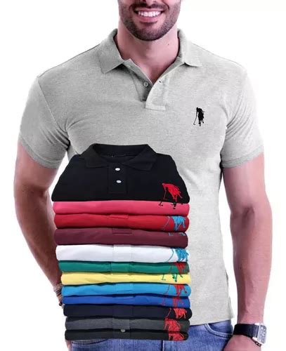 Camisa Gola Polo Masculina Grandes Marcas Cores Revenda Mercadolivre