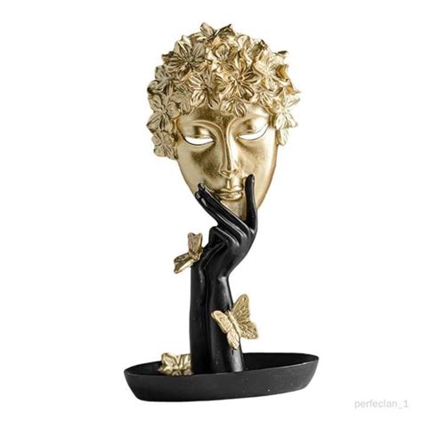 Creative Visage Penseur Statue Figurine Masque Artisanat Art Ornements