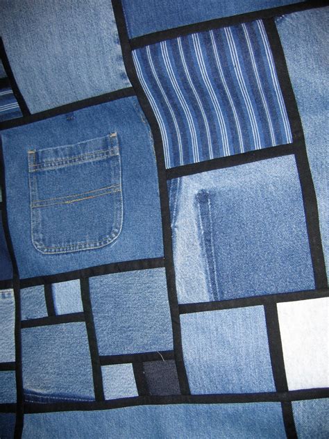 Quilt Inspiration Stained Glass Quilts From Denim Jeans