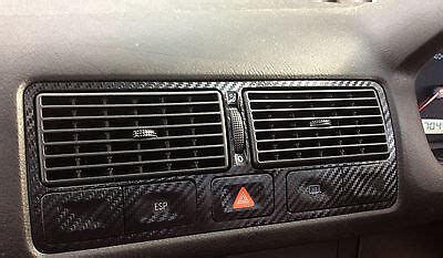 D Black Carbon Fibre Effect Air Vents To Fit Vw Golf Mk Tdi Gti R