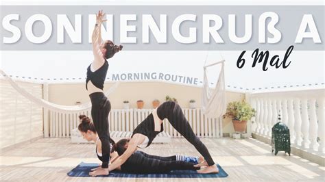 Yoga Sonnengruss Anf Nger Routine Runden Surya Namaskar A Morgen