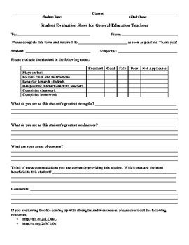 Printable IEP Form