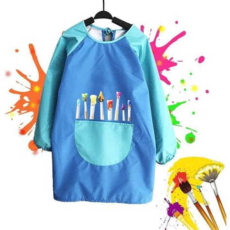 Tablier Peinture Enfant Blouse Peinture Imperm Able Tablier Manches