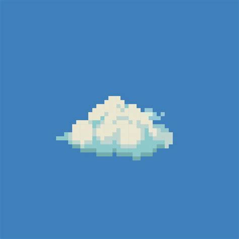 single cloud in pixel art style 22285389 Vector Art at Vecteezy