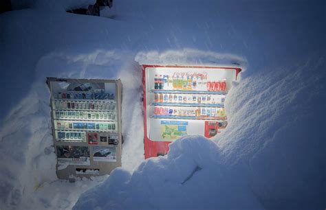 Snow-Covered Vending Machines Illuminate a Frozen Hokkaido — Colossal