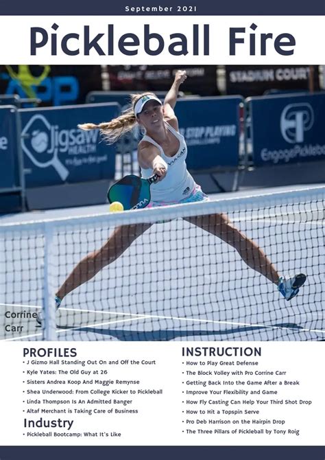 Pickleball Fire Magazine Sep Pickleball Fire