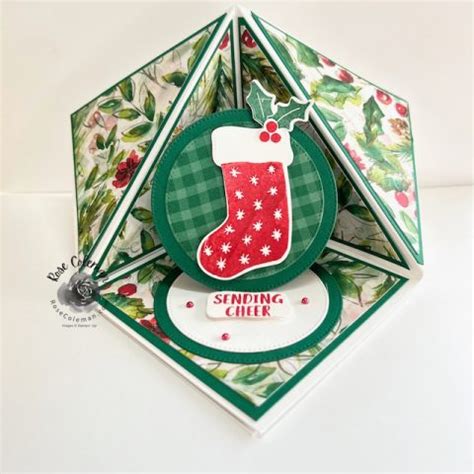 Sending Cheer Triangle Corner Pop Up Card Rose Coleman