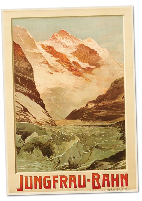 Jungfrau Top Of Europe Nostalgic Poster Jungfraubahn Jungfrau A2