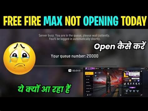 Free Fire Max Not Opening Your Queue Number Problem Server Busy