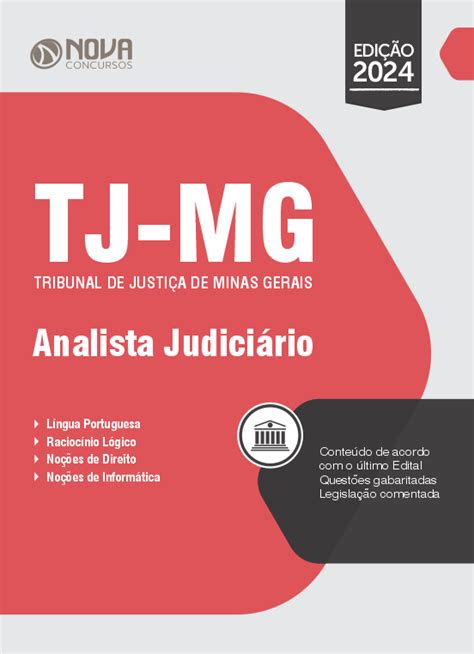 Apostila TJ MG Em PDF 2024 Comum Aos Cargos De Analista