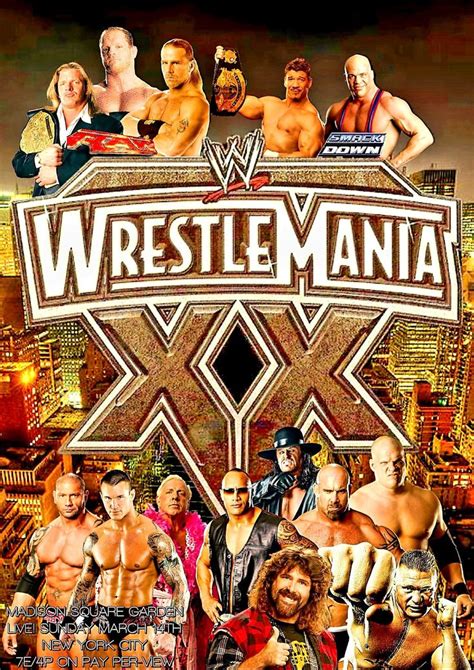 Wrestlemania Xx Pay Per View Madison Square Garden Wwe Wrestlers