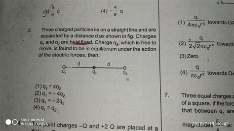 Answered Three Charged Particles Lie On A… Bartleby