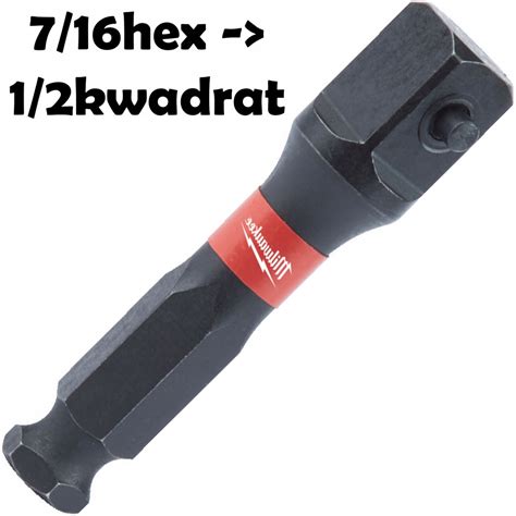 MILWAUKEE UCHWYT ADAPTER 7 16 HEX 1 2 KWADRAT 13656537796