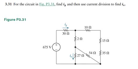 Solved 3.31 For the circuit in Fig. P3.31, find ig and then | Chegg.com