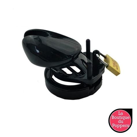 Cage de chasteté Mini Locky 6 x 3 2 cm Noire pas cher sur La Boutiq