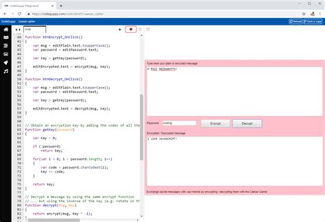 CodeGuppy | Implementing Caesar Cipher in JavaScript