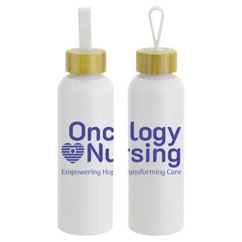 Aluminum Bottle W Bamboo Lid ON406 Min Quantity Purchase 25 Pcs