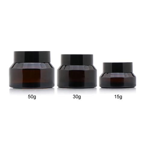 Jx Pack New Arrive Eco Friendly 15g 30g 50g Frosted Matte Amber Glass