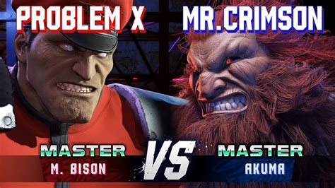 SF6 PROBLEM X M Bison Vs MISTER CRIMSON Akuma High Level Gameplay