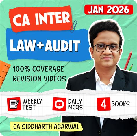 CA Inter Law Audit January 2026 1 5 9m Siddharth Agarwal Classes