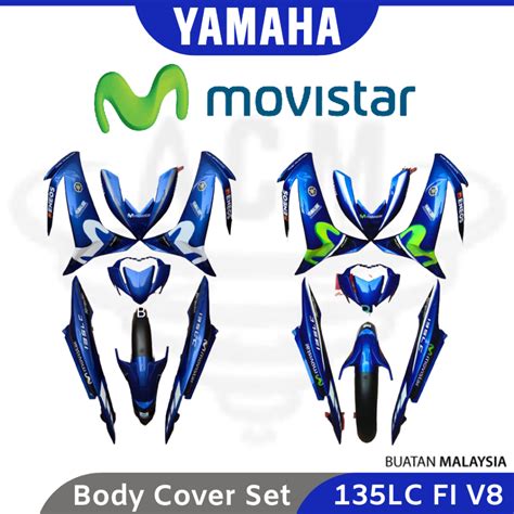 YAMAHA 135LC FI V8 MOVISTAR 2017 2018 Body Cover Set Coverset Movistar