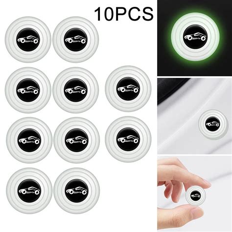 Pcs Car Door Anti Collision Luminous Silicone Pad Anti Shock Closing