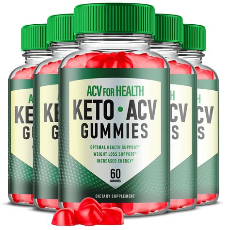 5 Pack Acv For Health Keto Acv Gummies Energy And Focus Boosting Dietary Supplements For