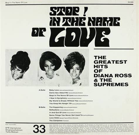 Diana Ross And The Supremes Stop In The Name Of Love The Greatest Hits