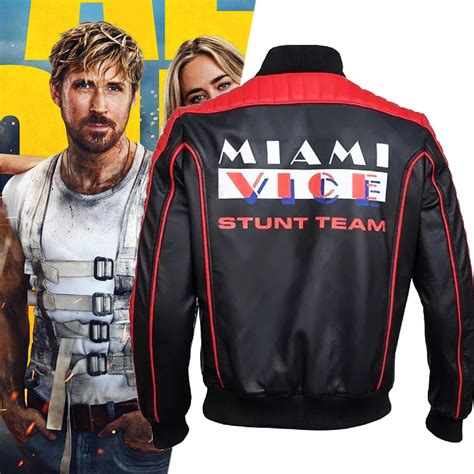 Ryan Gosling Miami Vice Leather Jacket, the Fall Guy Cosplay, Premium