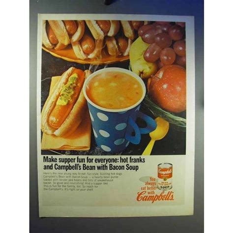 Campbell S Bean With Bacon Soup Ad Hot Franks On EBid United