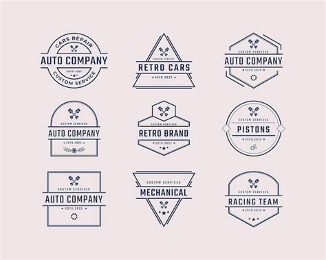 Premium Vector Vintage Retro Badge Emblem Car Auto Service Logo With